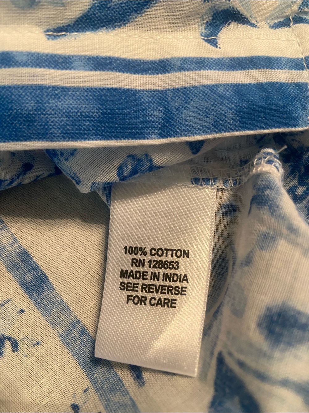Calypso St. Barth White and Blue Floral Button-Down Shirt, size S - Picture 14 of 15